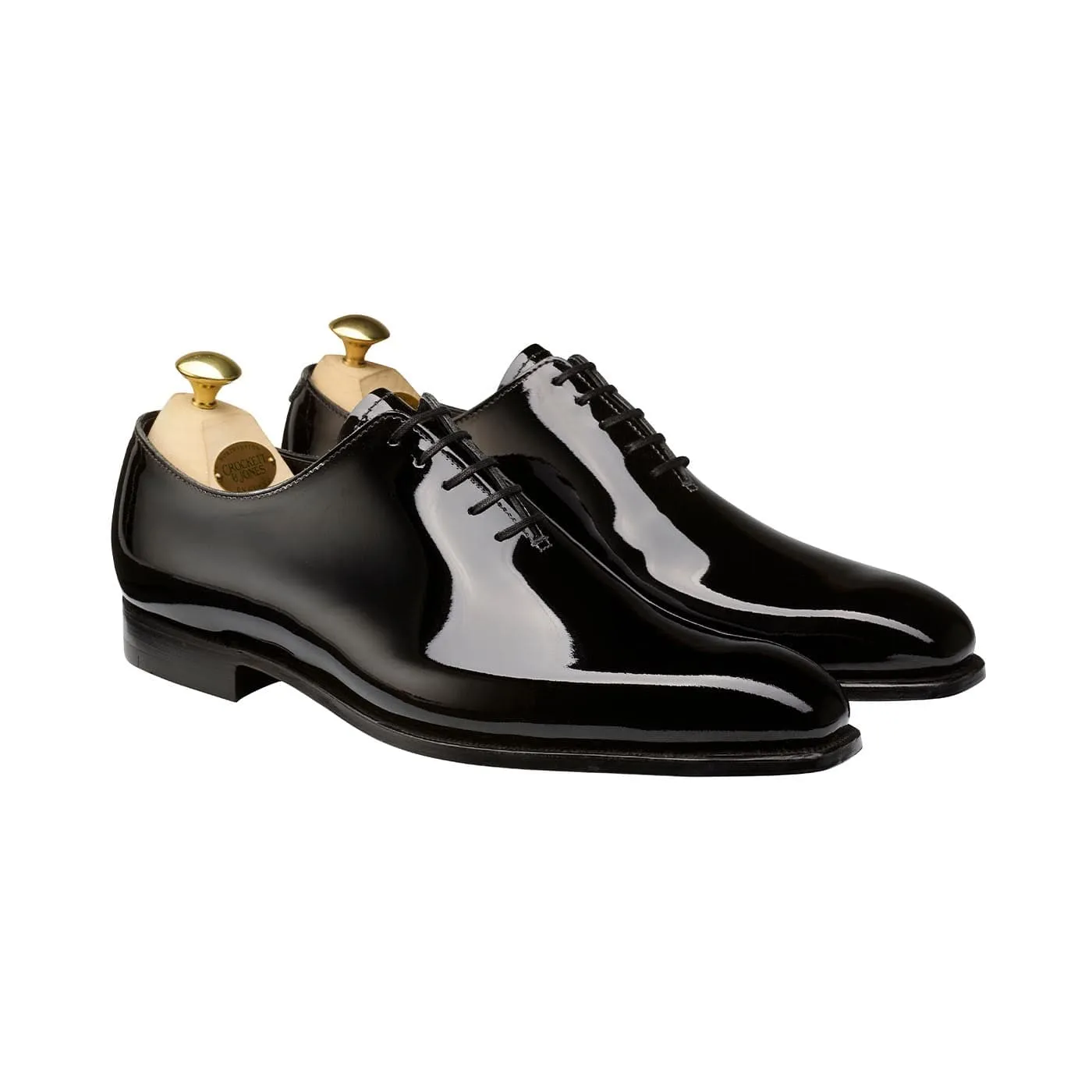 Alex Black Patent Brogue Detail Style Icon