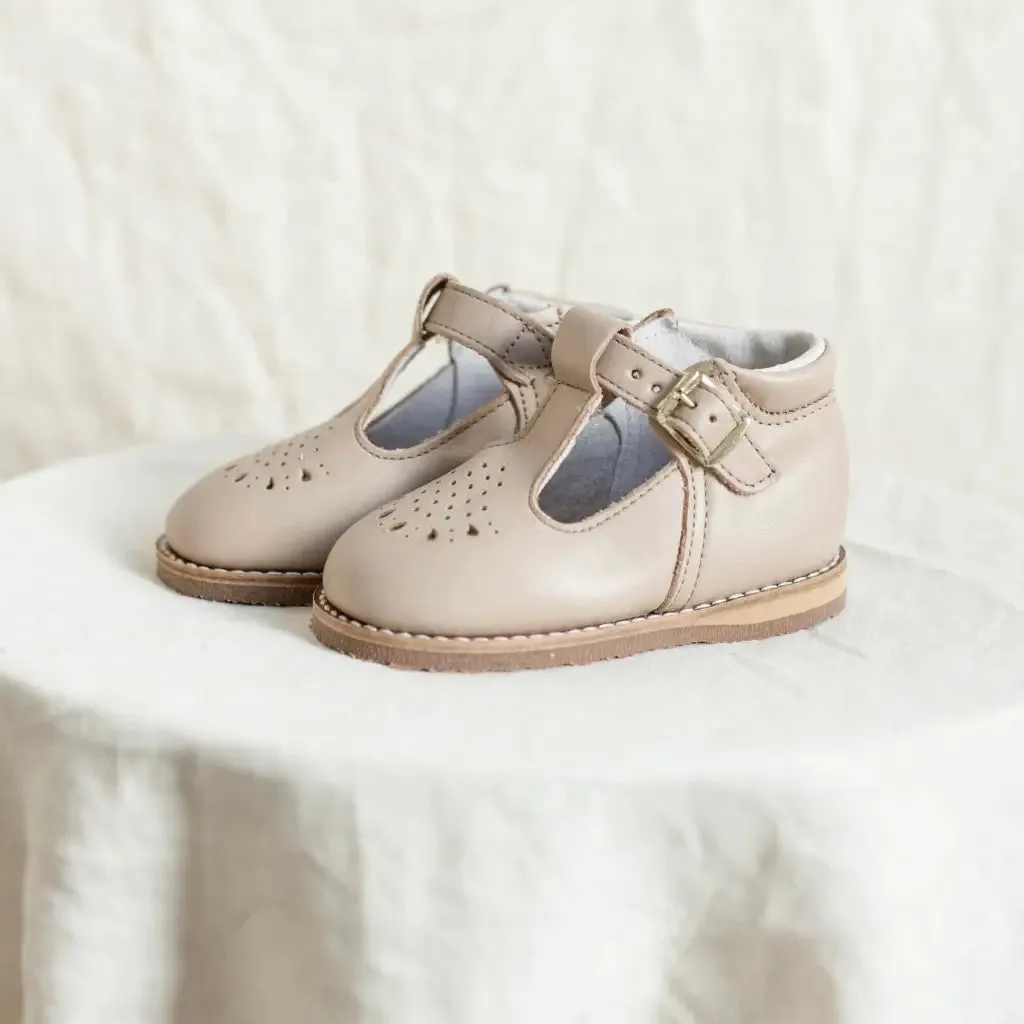 Greta T-Strap - Truffle Cushioned Base Work Commute