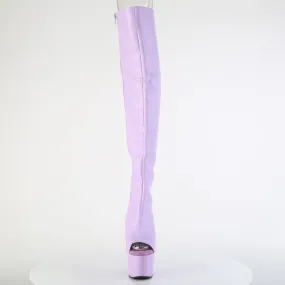 ADORE-3019 Platform Shoes Lavender Faux Leather/Lavender Matte Korean Trend Clean White