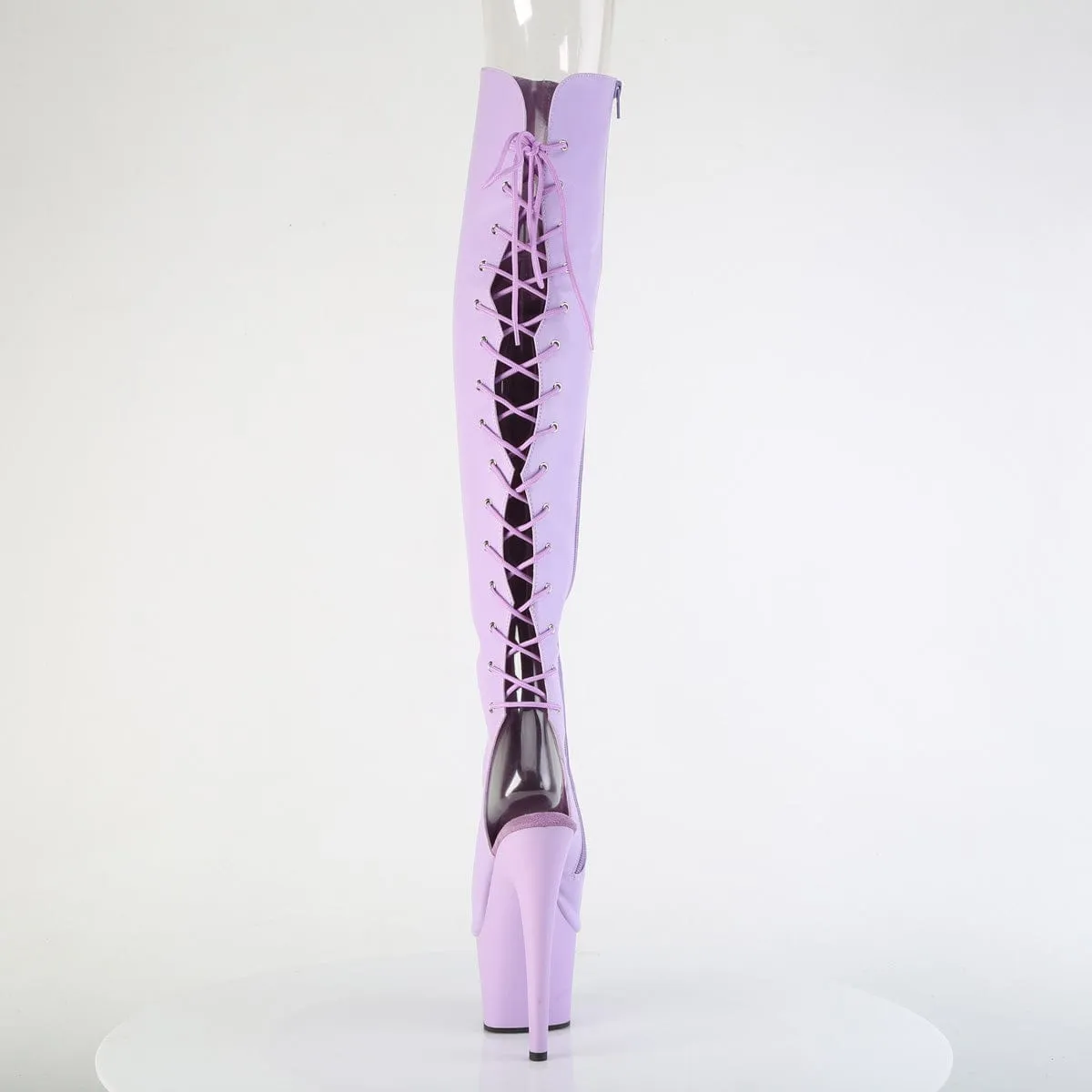 ADORE-3019 Platform Shoes Lavender Faux Leather/Lavender Matte Earth Mood Flexible Fit