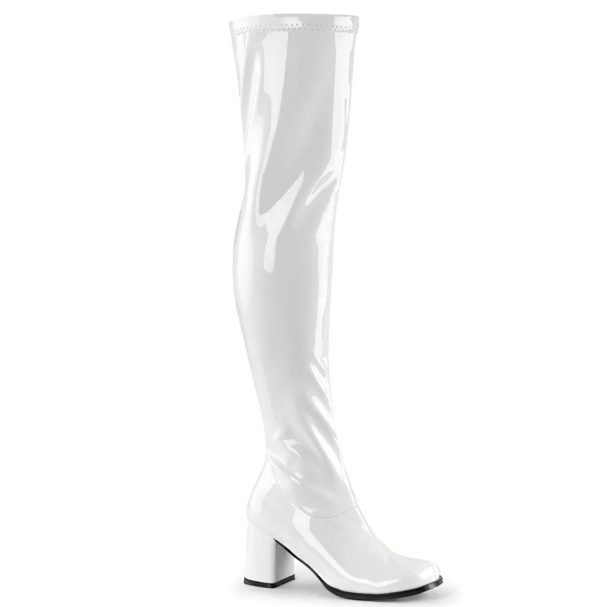 Minimalist Look GOGO-3000 White Stretch Patent