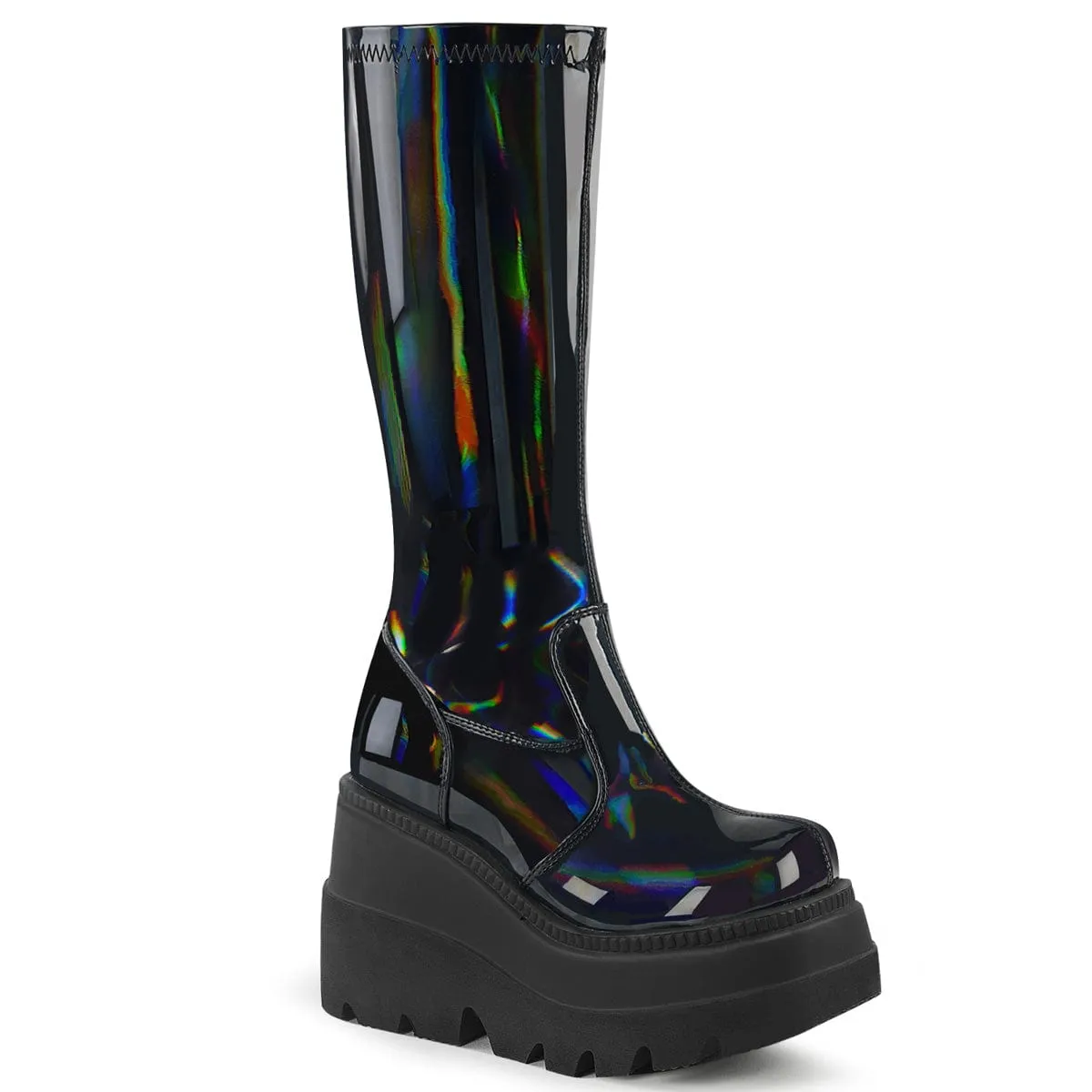 SHAKER-65 Stretch Black Patent Hologram Sturdy Frame Firm Hold