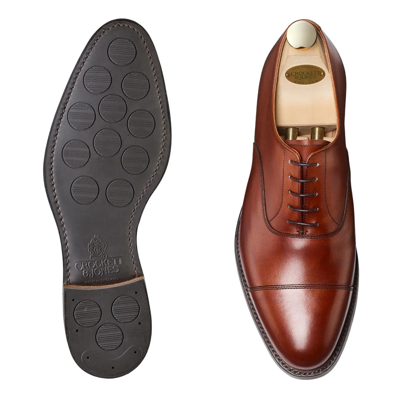 Slip   Resistant Lined interior Connaught 2 Chestnut Burnished Calf (City Sole)