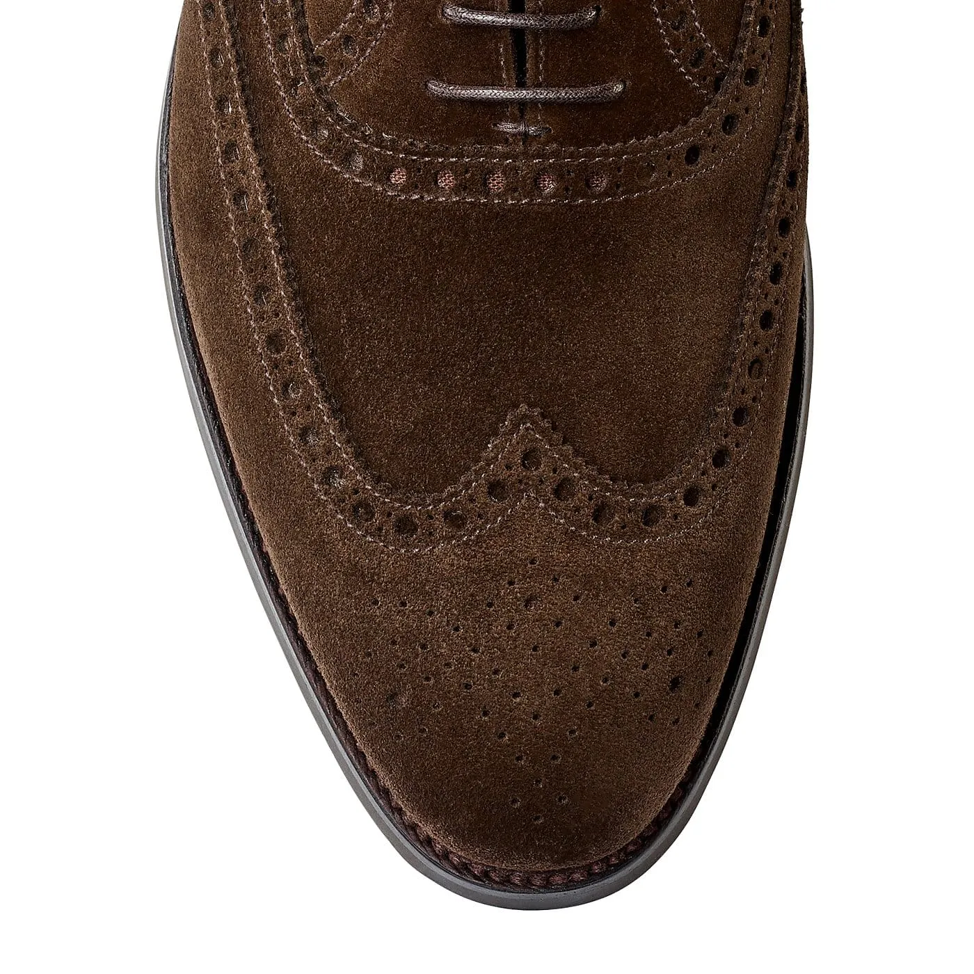 Westgate 2 Dark Brown Calf Suede Bespoke Edge Soft Sock