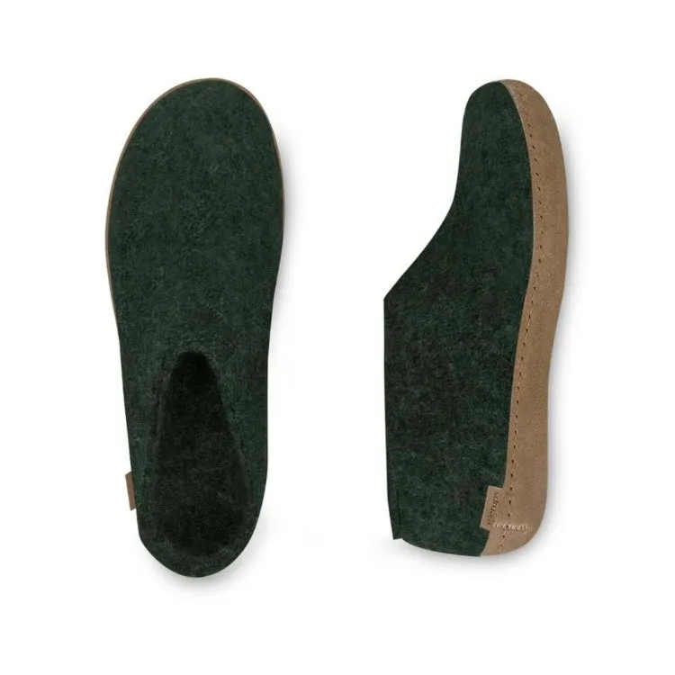 Durable Footwear Design Relax Foot Step Shoe with Leather Sole - Forest