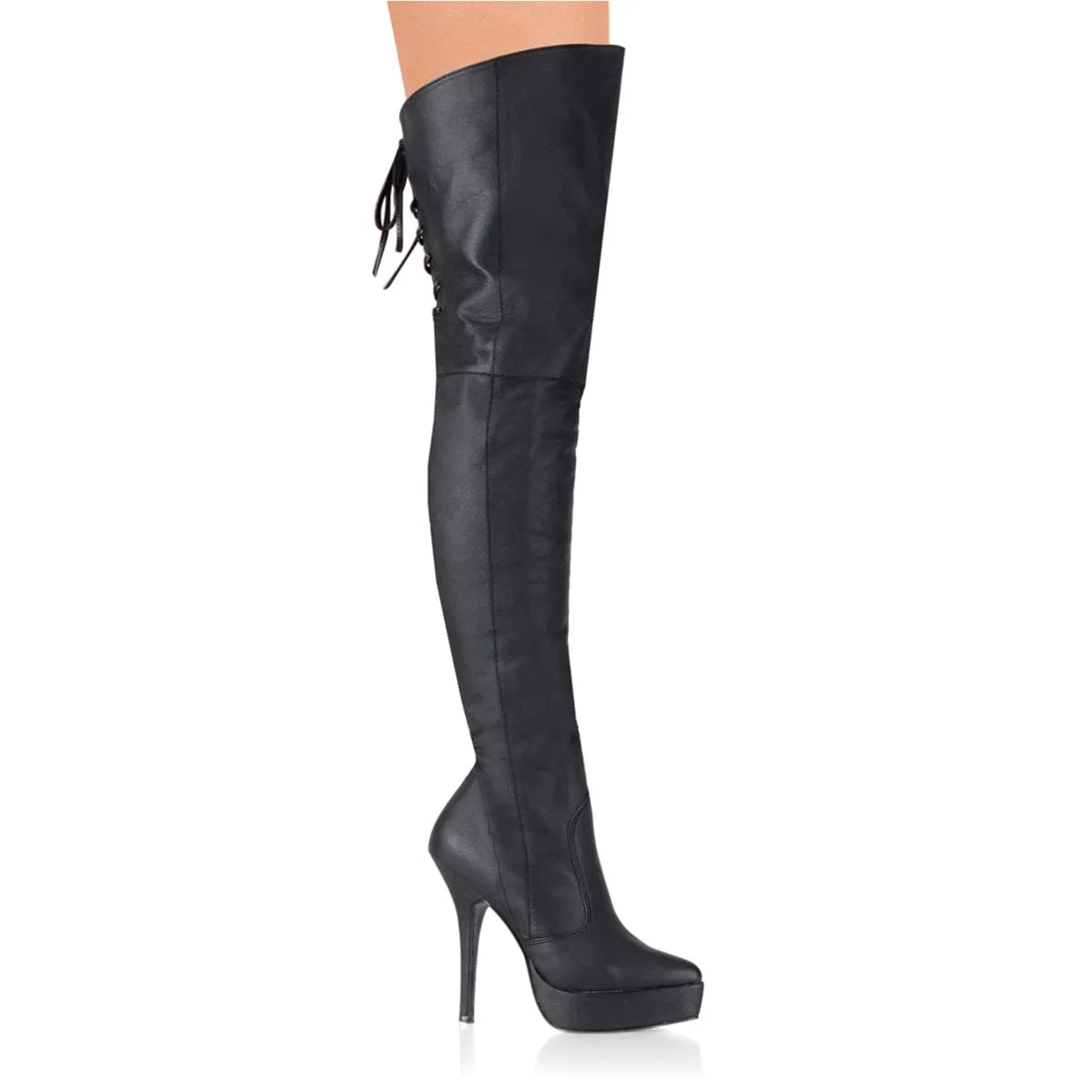 INDULGE-3011 Black Leather (P) Family Fit