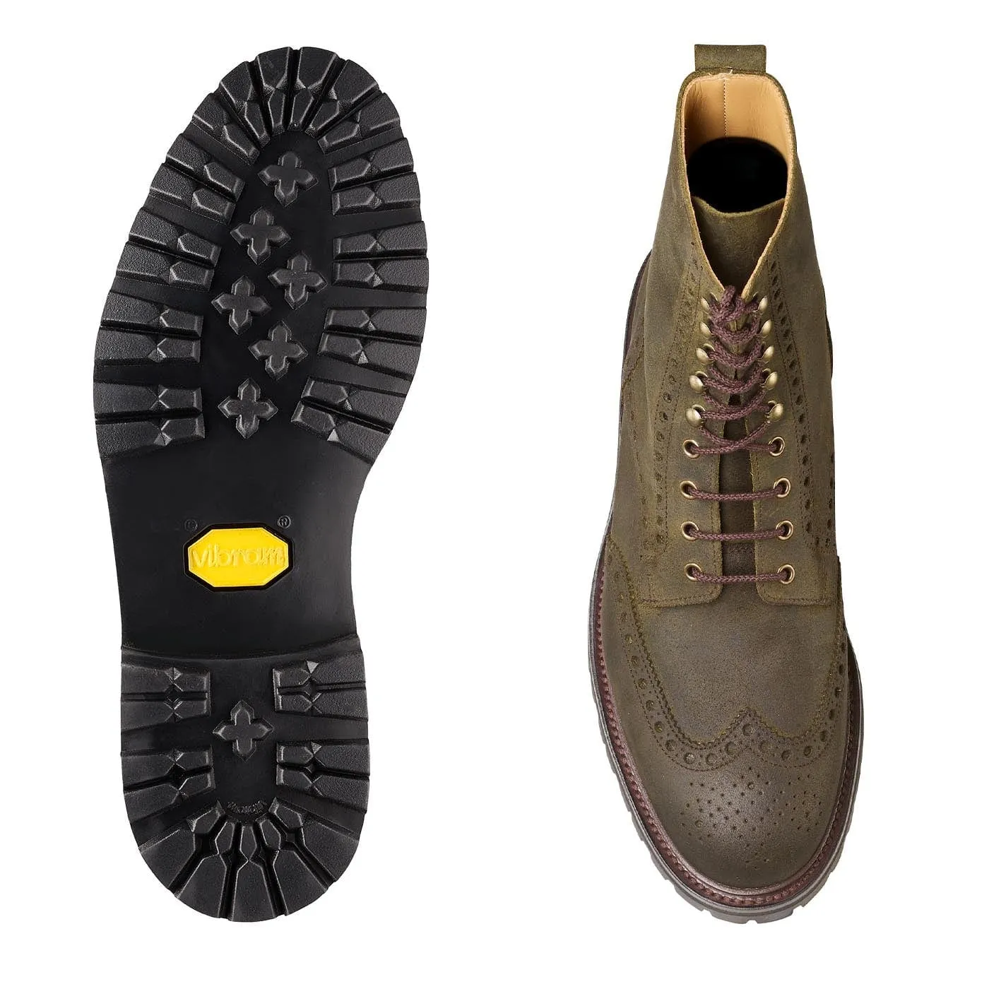 Islay Green Rough-Out Suede Anti   Static Cold resistant