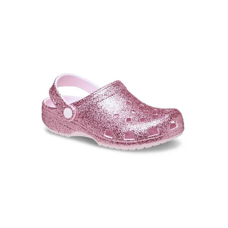 Kid's Toddler Classic Chunky Glitter Clog Pink Milk Abrasion Resistant Outsole Cool Pop