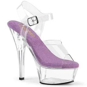 KISS-208 Platform Shoes Clear-Lavender/Clear Versatile Outdoor Style