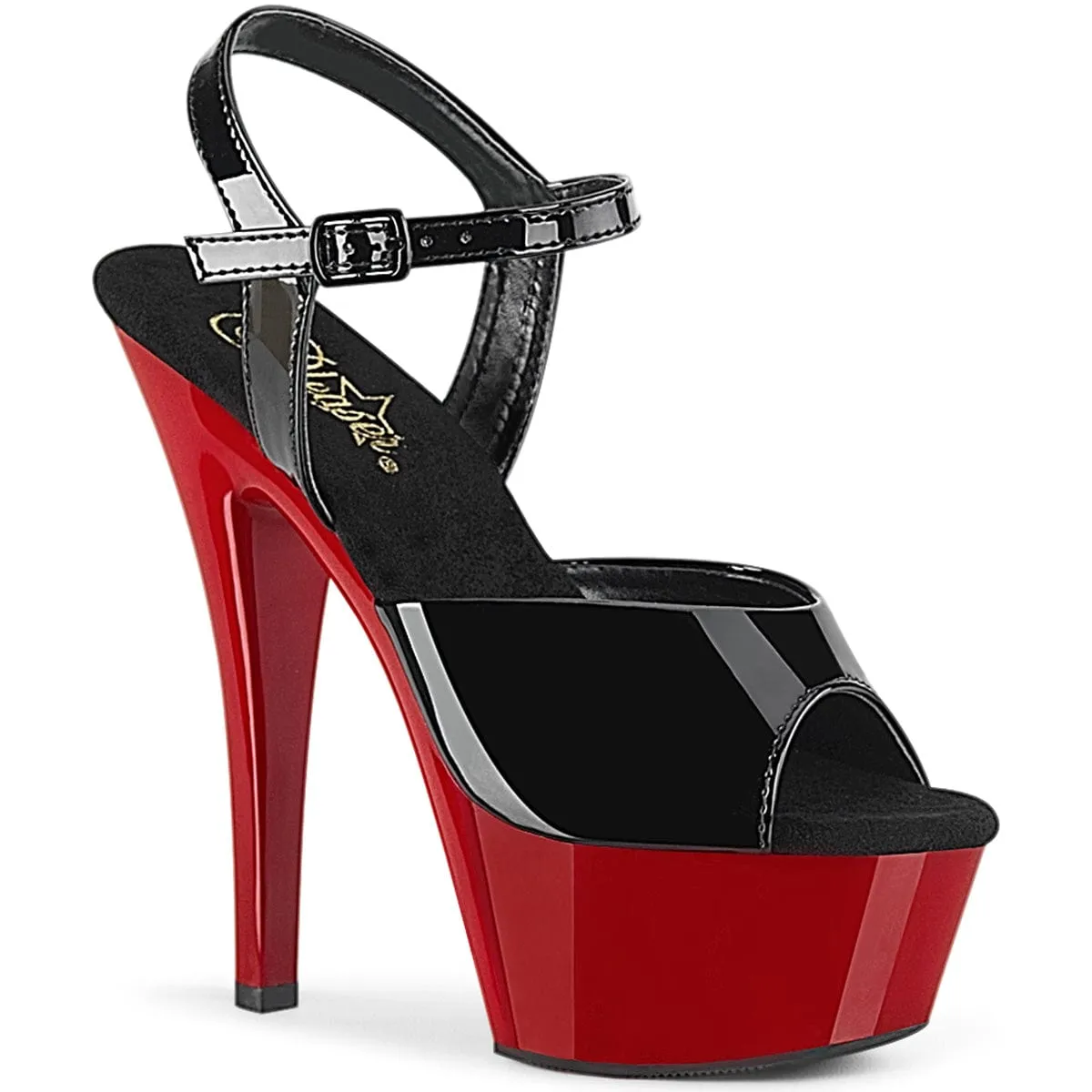 Easy on off Street Casual KISS-209 Black Patent/Red