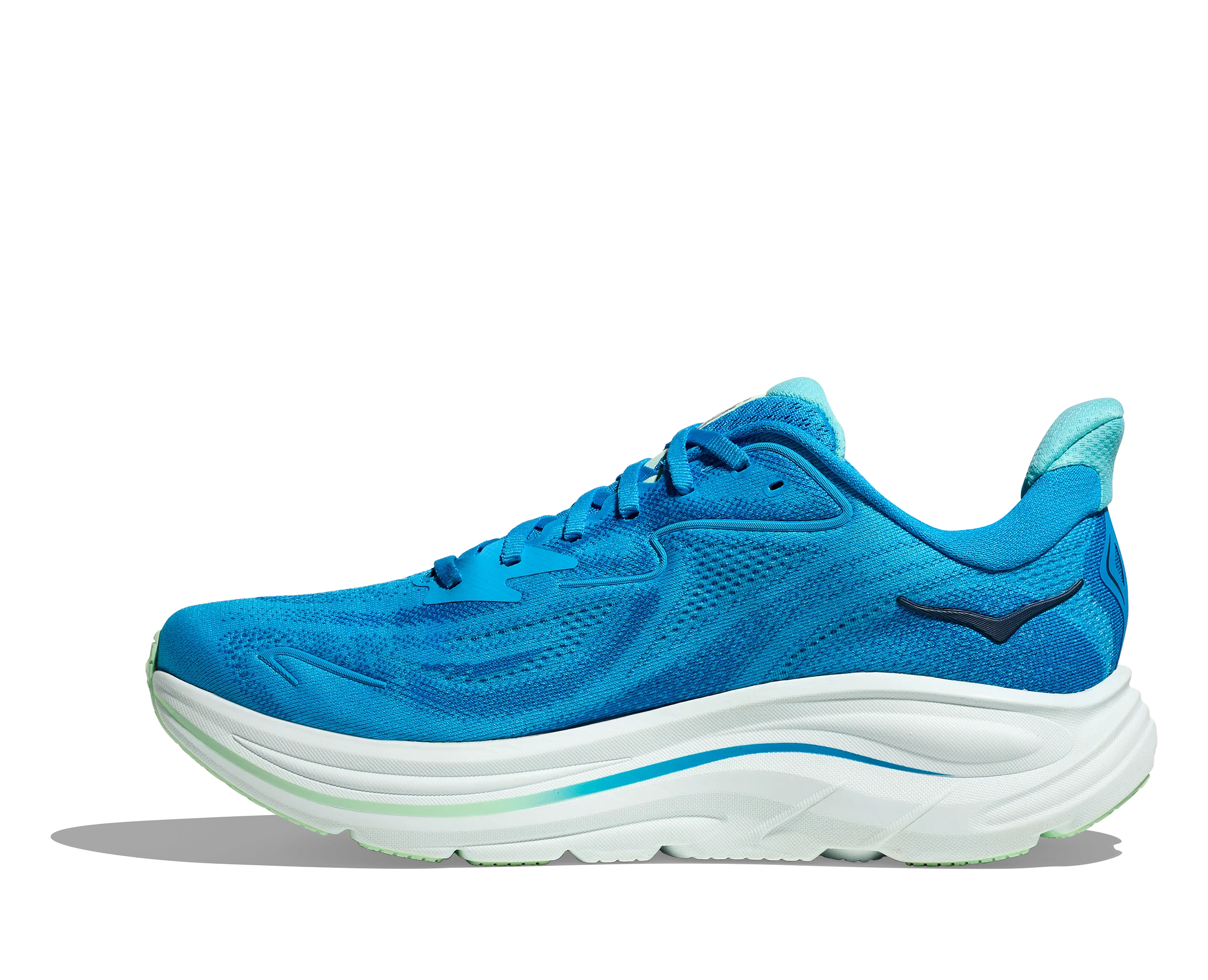 Men's Clifton 10 - Hoka Blue / Skyward Blue fluorescent - design shoes