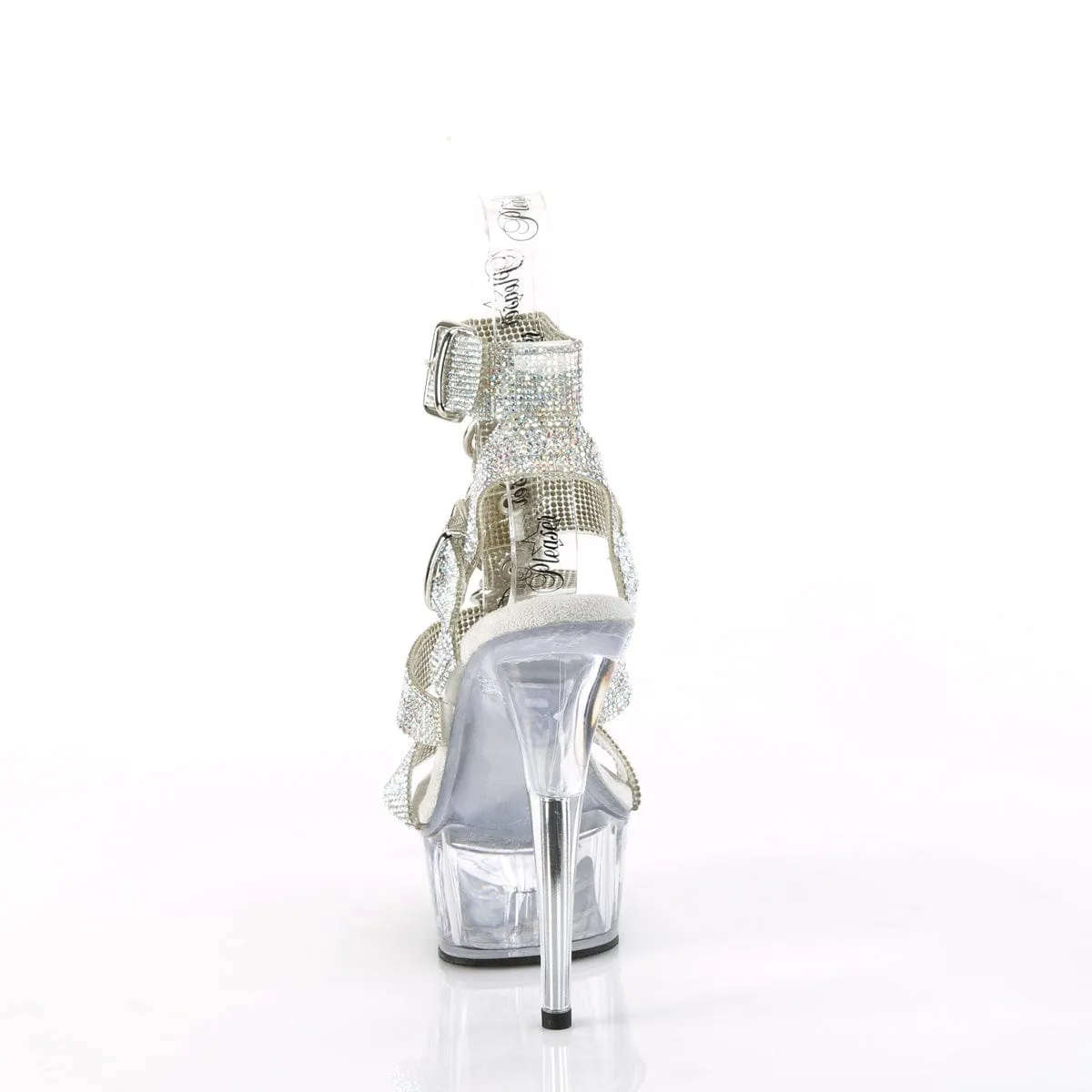 DELIGHT-656RS Silver AB Rhinestones TPU/Clear Classic Dress Shoes Dress Pumps