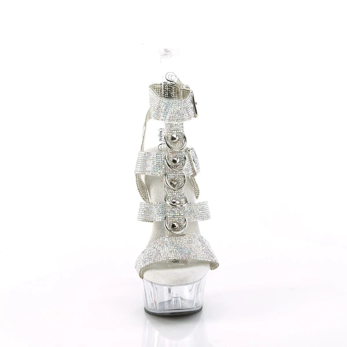 Easy Clean Non Marking DELIGHT-656RS Silver AB Rhinestones TPU/Clear