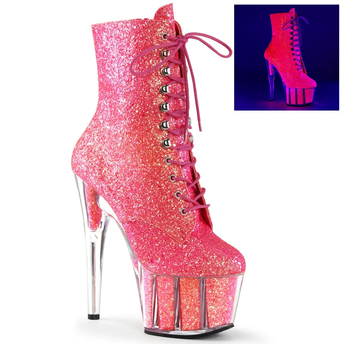 ADORE-1020G Neon Pink Glitter/Neon Pink Glitter Rapid pace Dream Walk