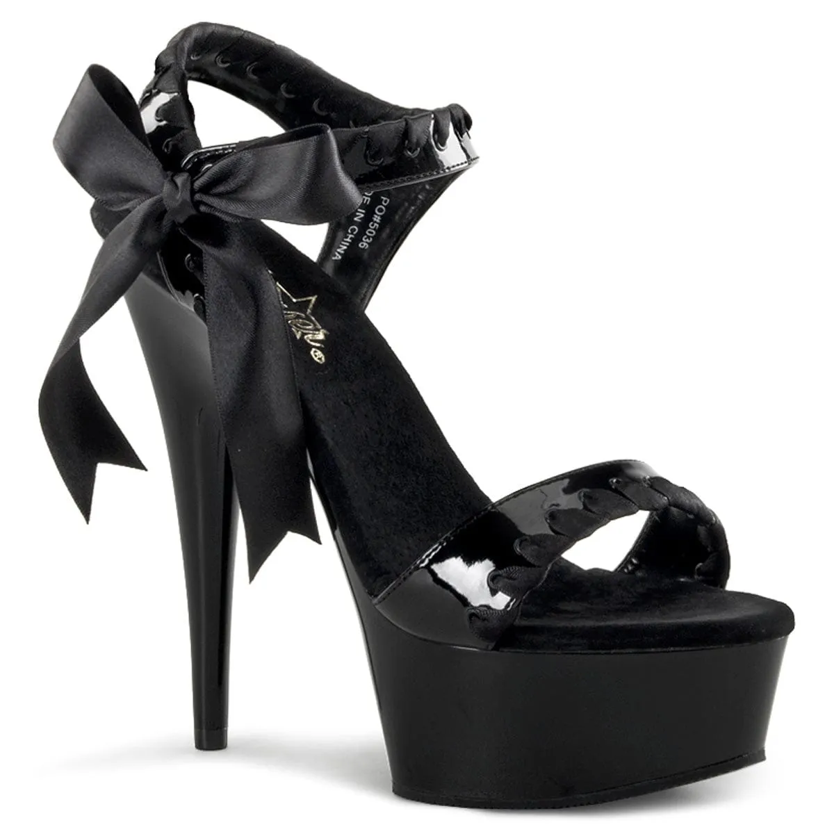 DELIGHT-615 Black/Black High Density Elegant Sandals