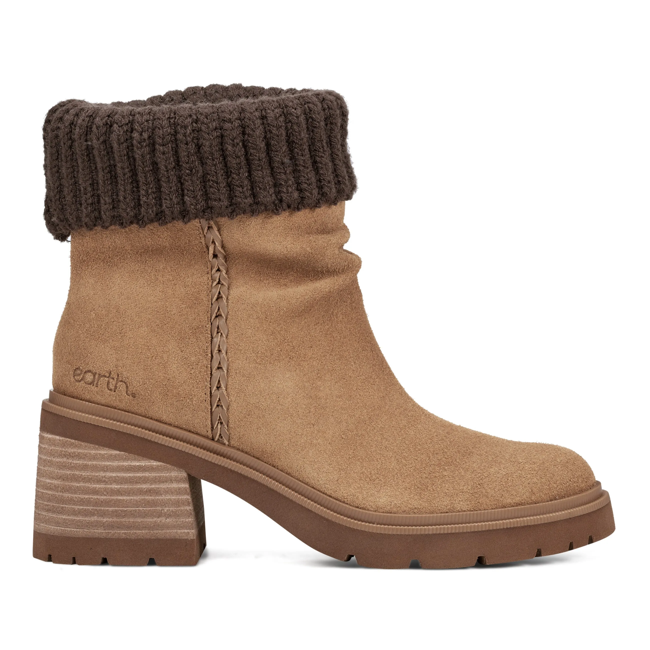 Gresa Waterproof Block Heel Round Toe Casual Booties mom style