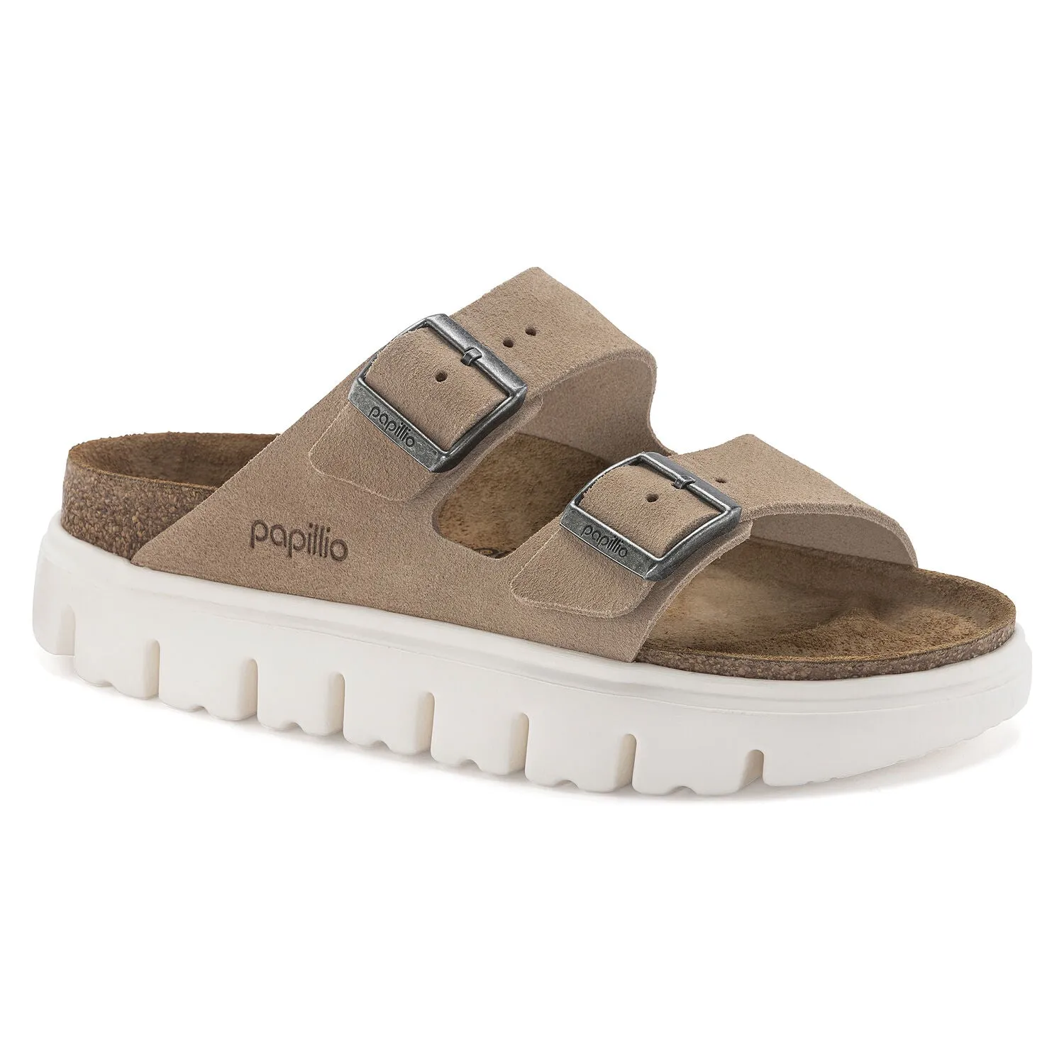 Arizona Chunky - Warm Sand adjustable footwear White Clean