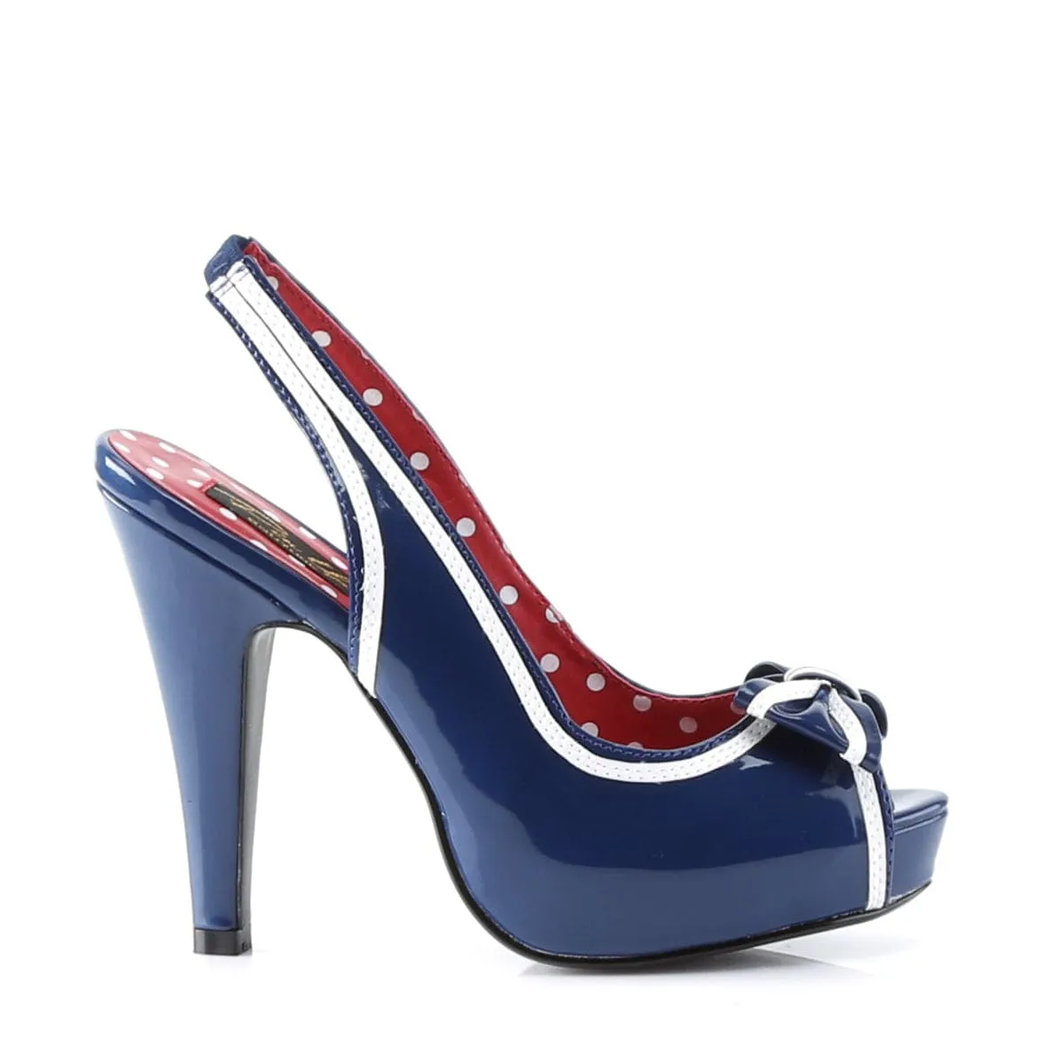 BETTIE-05 Navy Blue Patent Shore Style Walking support