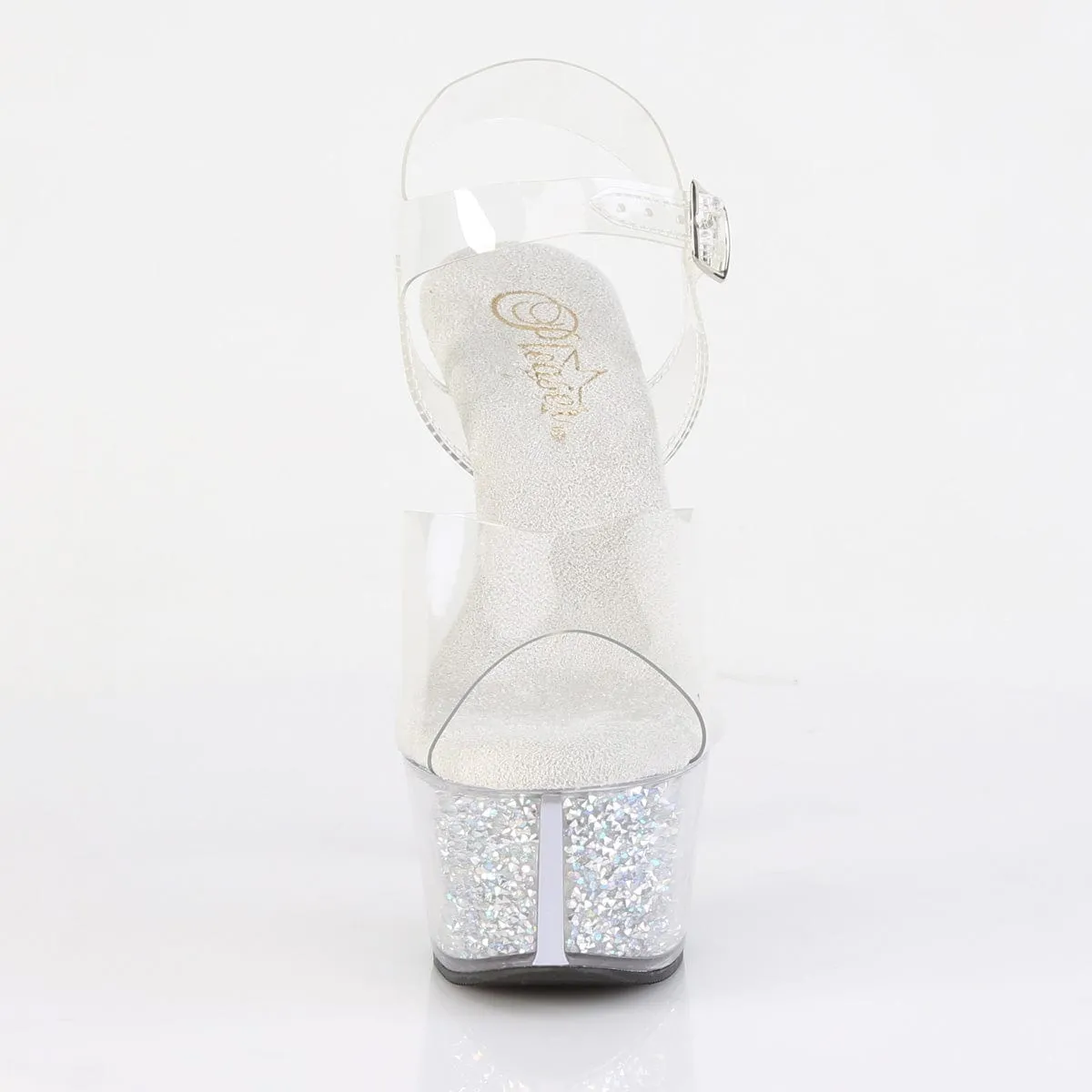 ASPIRE-608RSI Clear/Clear-Silver AB RS Platform Heels Travel Shoes