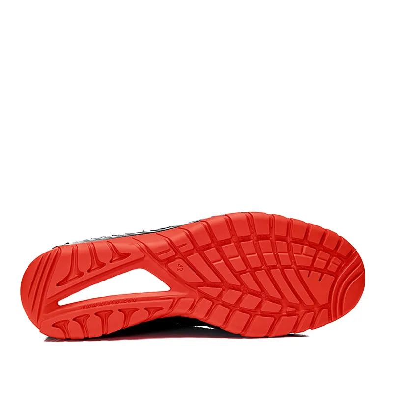 MADDOX BOA Lightweight Work Shoe Vegan Red Subtle Finish Stage Show