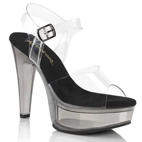 MARTINI-508 Clear-Black/Smoke Tinted Comfort Fit Dressy High Heels