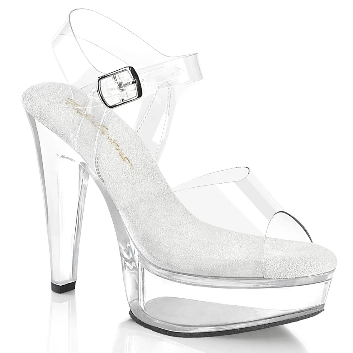MARTINI-508 Clear/Clear Soft Insole Classy Sandals