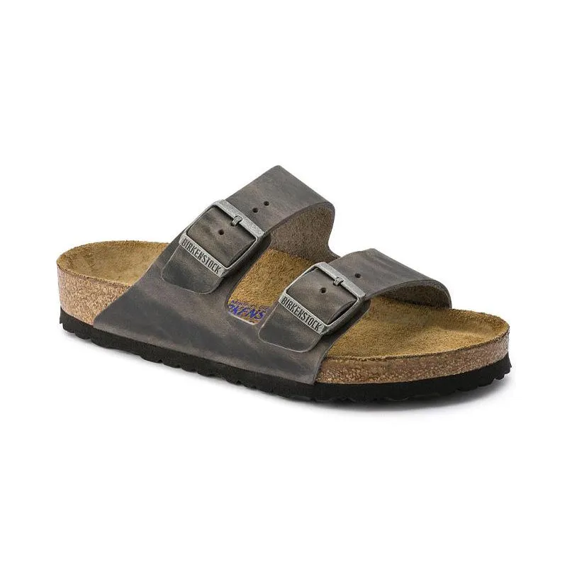 Men's Arizona Soft Footbed Iron Oiled Leather Open Design