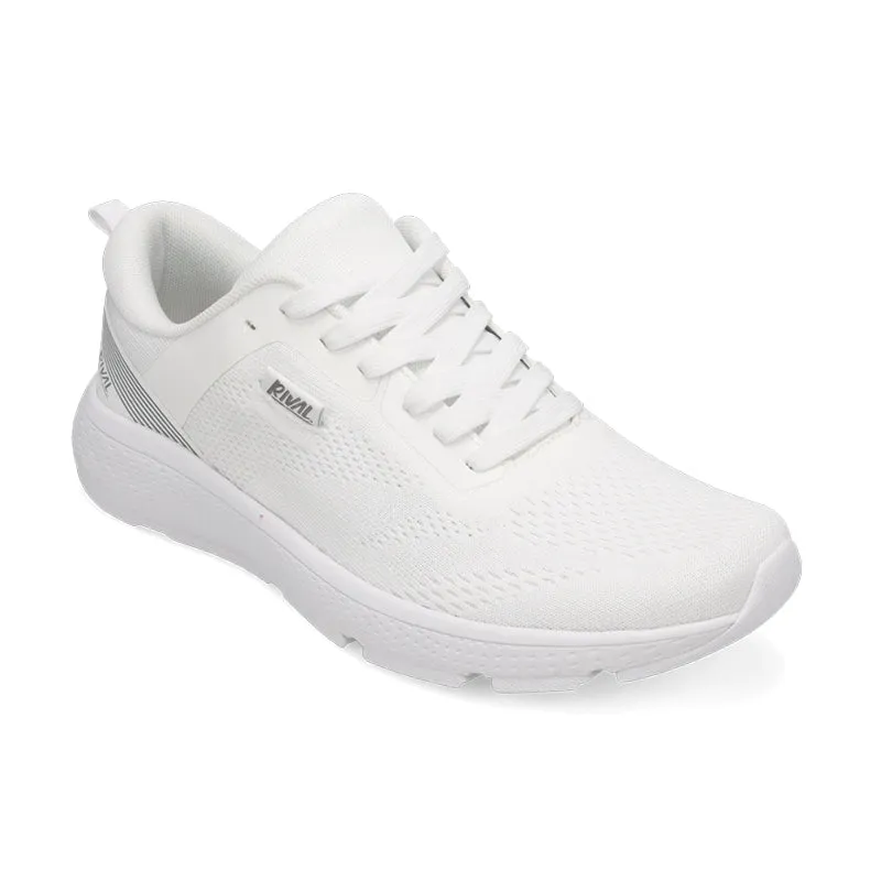 Men's Rush White/White/White mid - top shoe variety