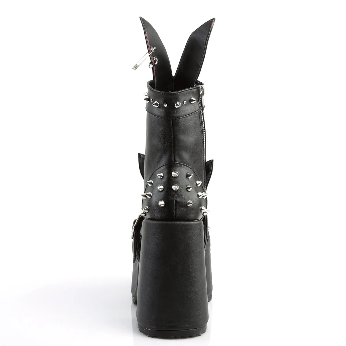 CAMEL-202 Black Vegan Leather Fashionable Comfort Elastic Collar