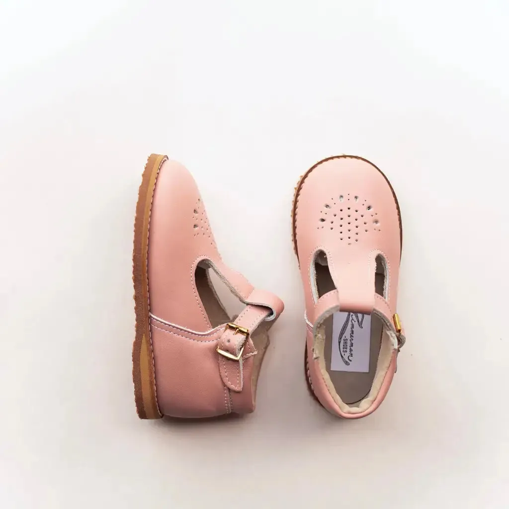 Hiking - suitable kids' shoes Greta T-Strap - Blush Pink