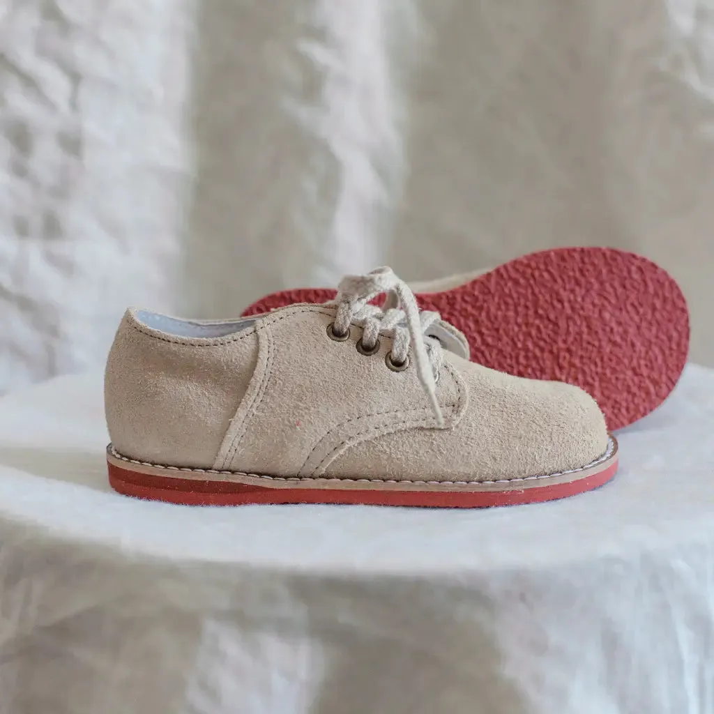 Party - worthy kids' shoes Albert Saddle - Tan Suede