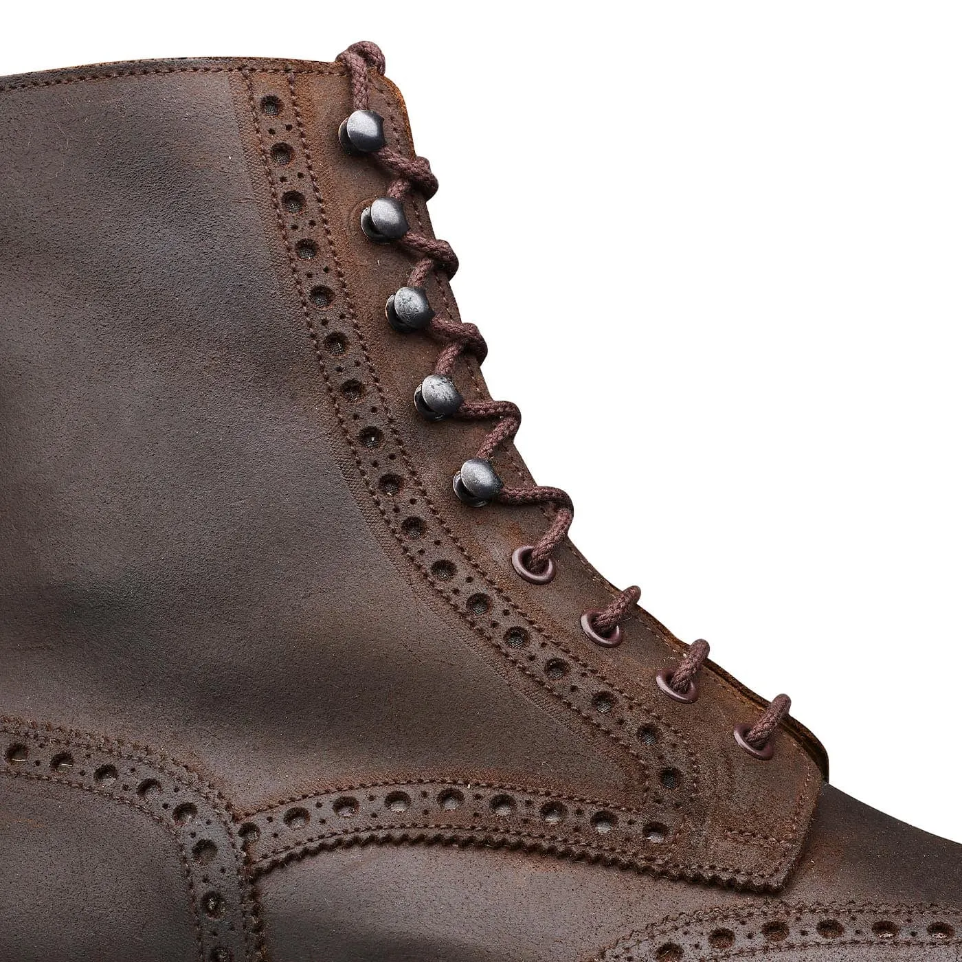 MemoryFoam Islay Dark Brown Rough-Out Suede