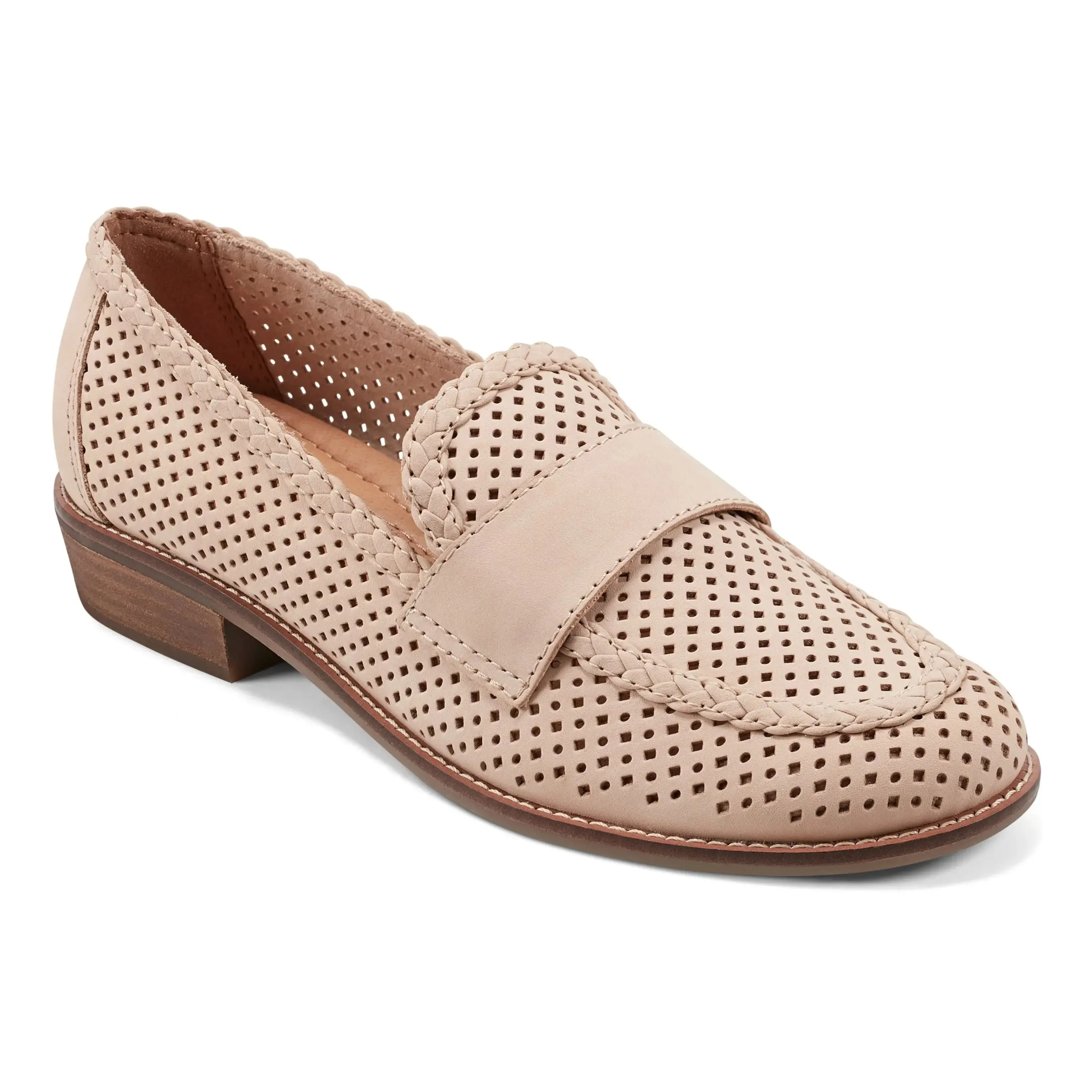 Evvie Casual Slip-On Perforated Loafers Leather Lining