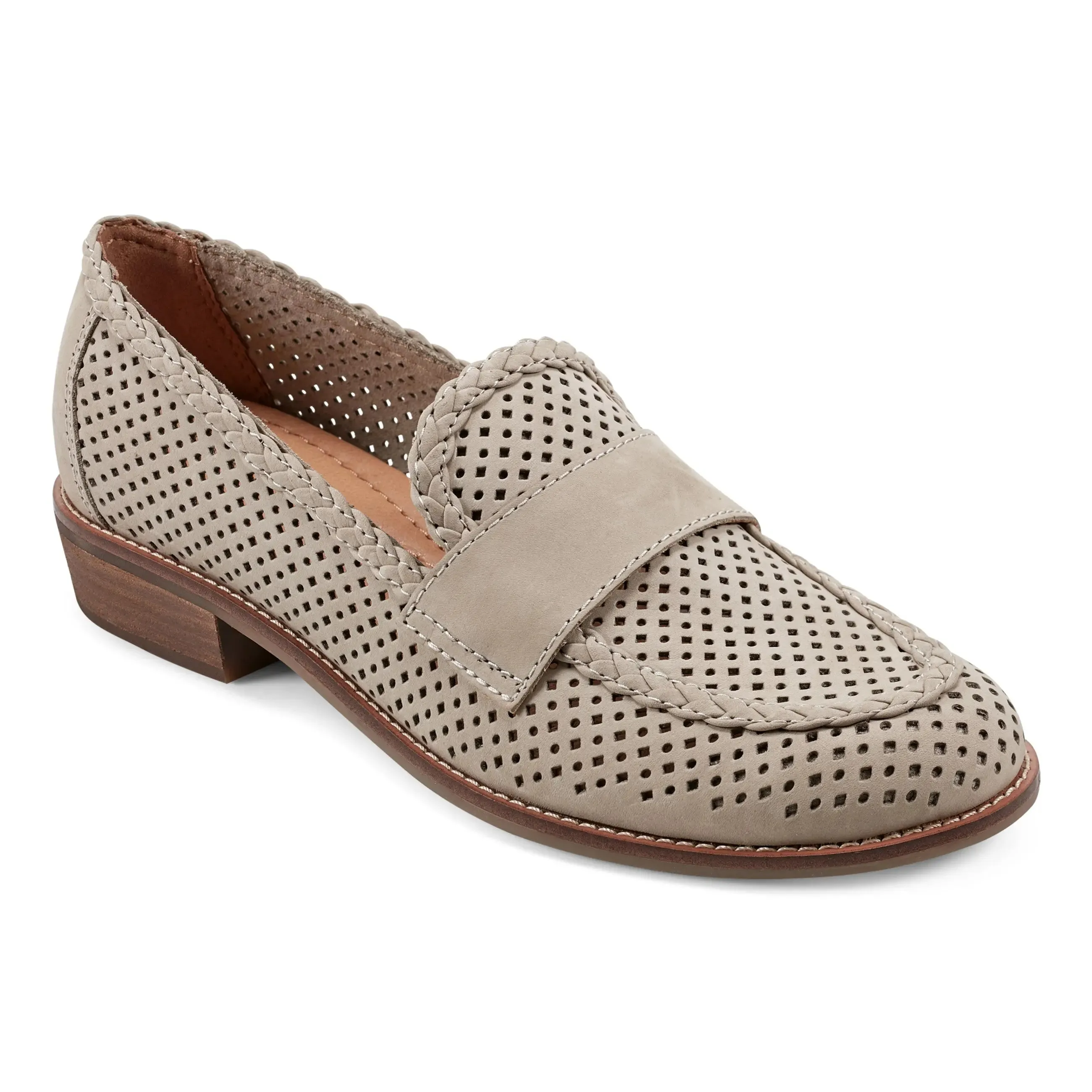 Evvie Casual Slip-On Perforated Loafers reinforced sole