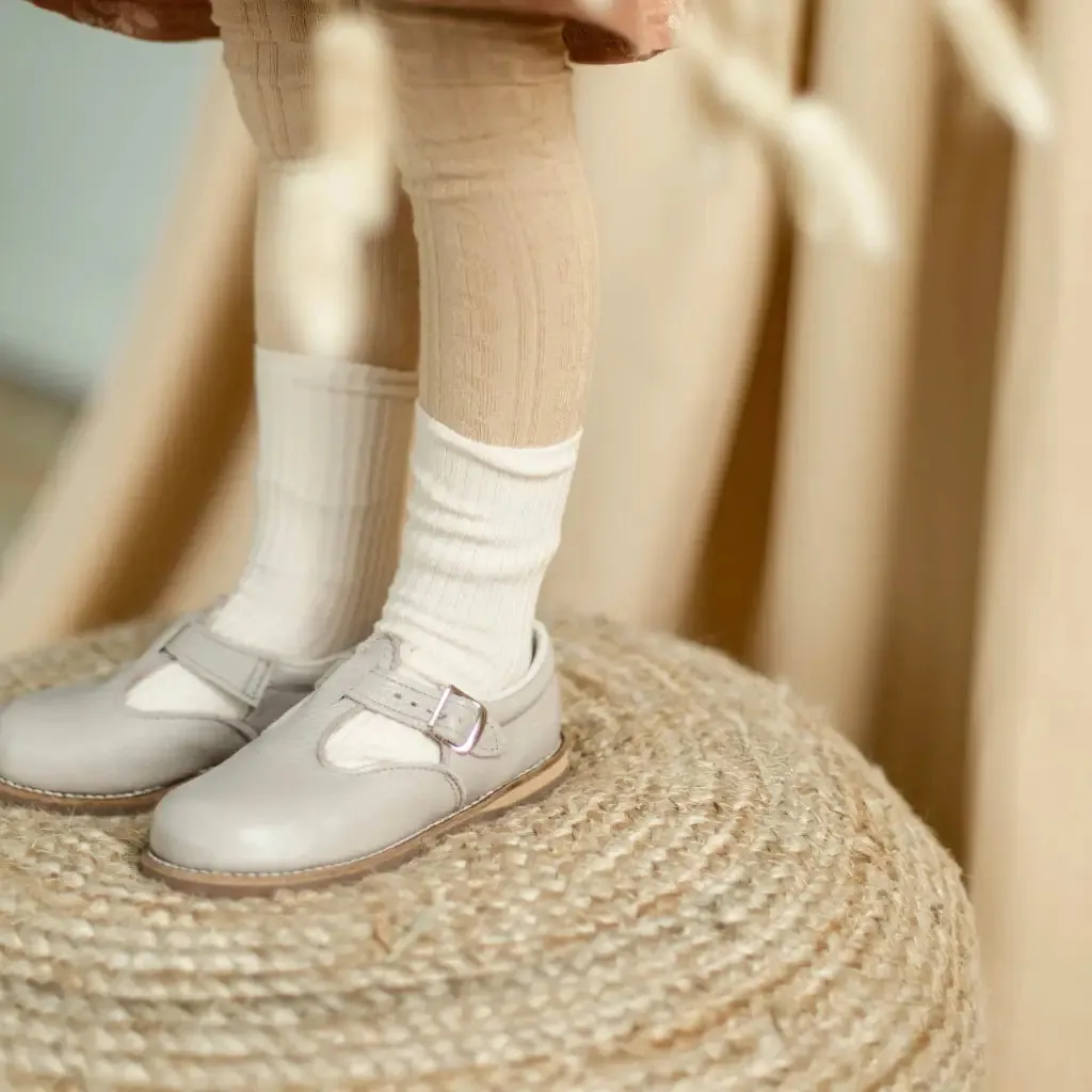 Breathable kids' shoes Breathable Lining Miriam T-Strap - Sand