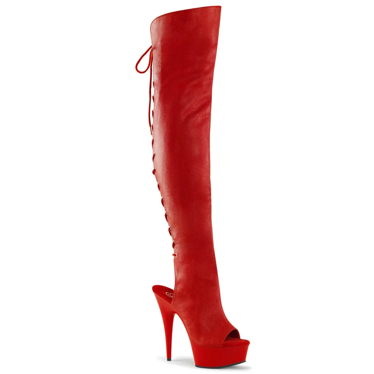 Hiking DELIGHT-3019 Red Faux Leather/Red Matte