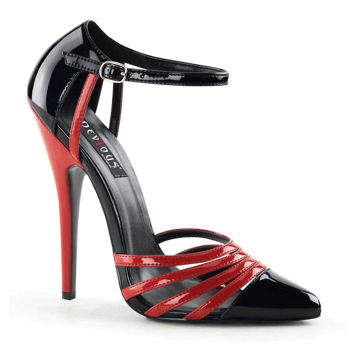 Winter Pumps DOMINA-412 Black Red Patent