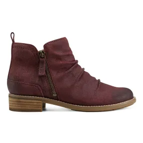 Year Round Nadya Round Toe Ruched Casual Booties