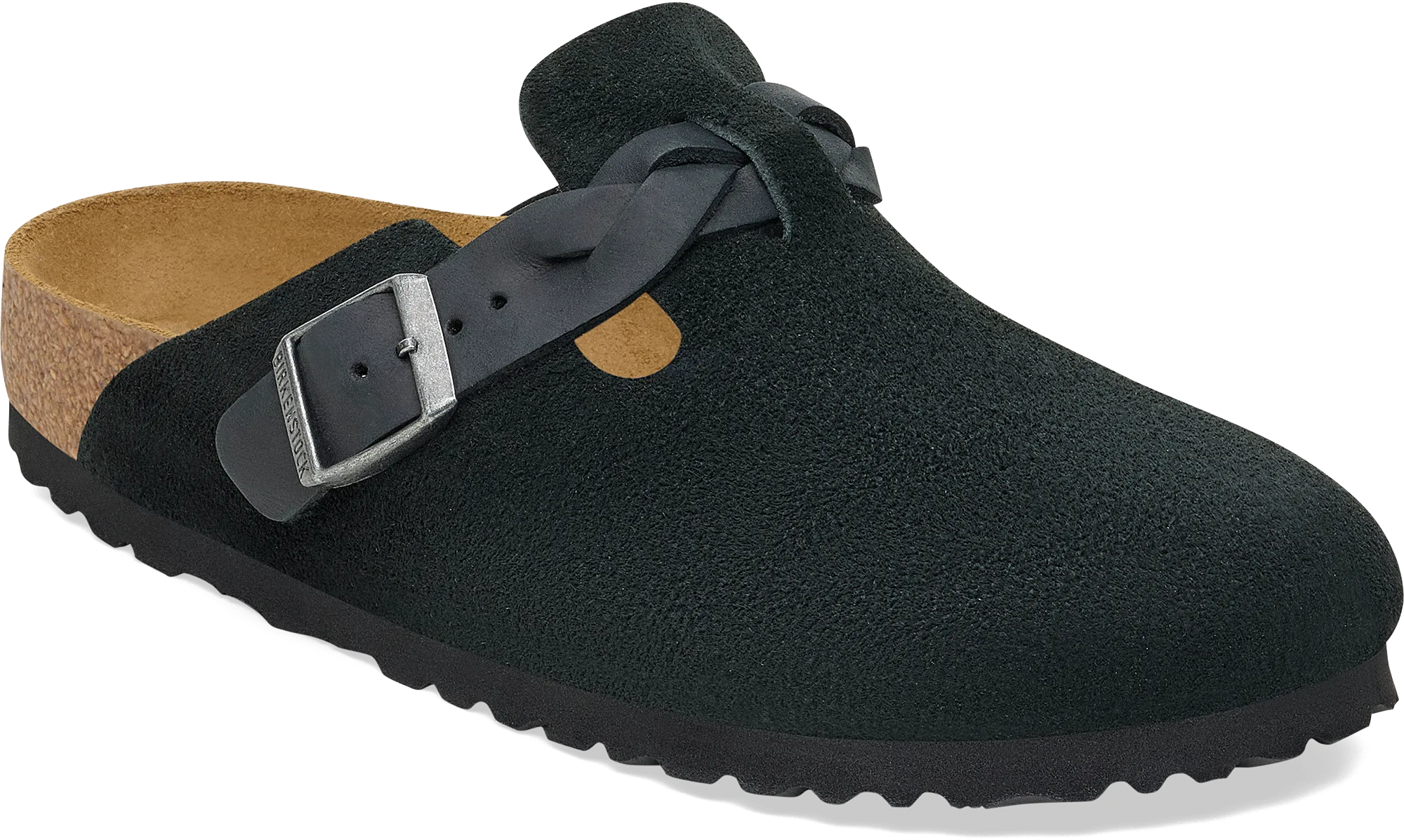 Boston Braid Suede Narrow City Footwear Casual Comfort Slides