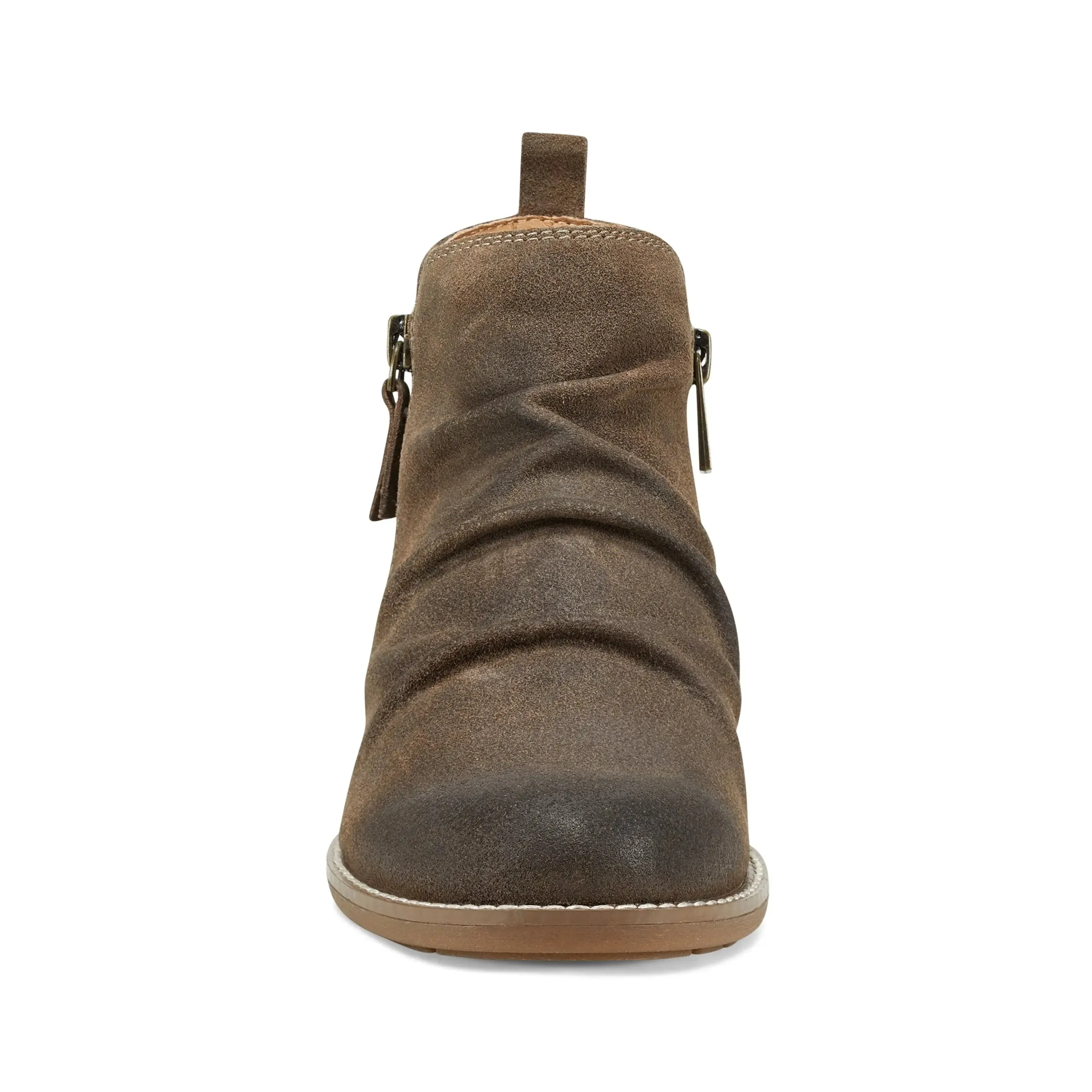 Nadya Round Toe Ruched Casual Booties Seamless Comfort City Walking Insulated Cold Weather Commuter