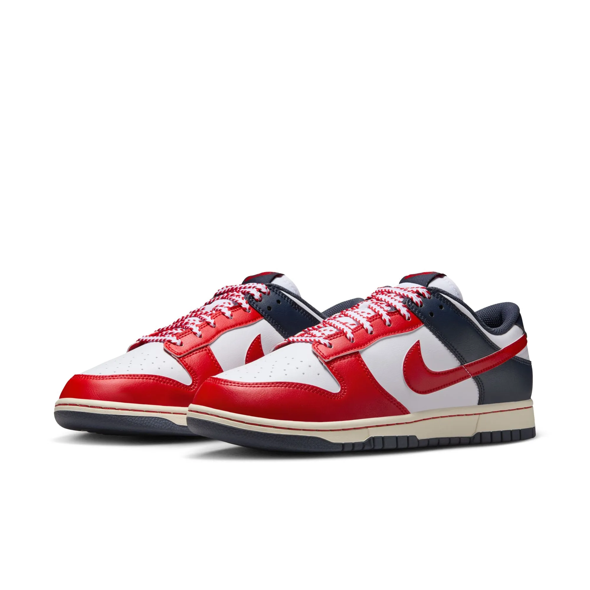 Nike Dunk Low Retro Men's Shoes Color: White/university Red-thunder Blue IM2222-100 Global Cool