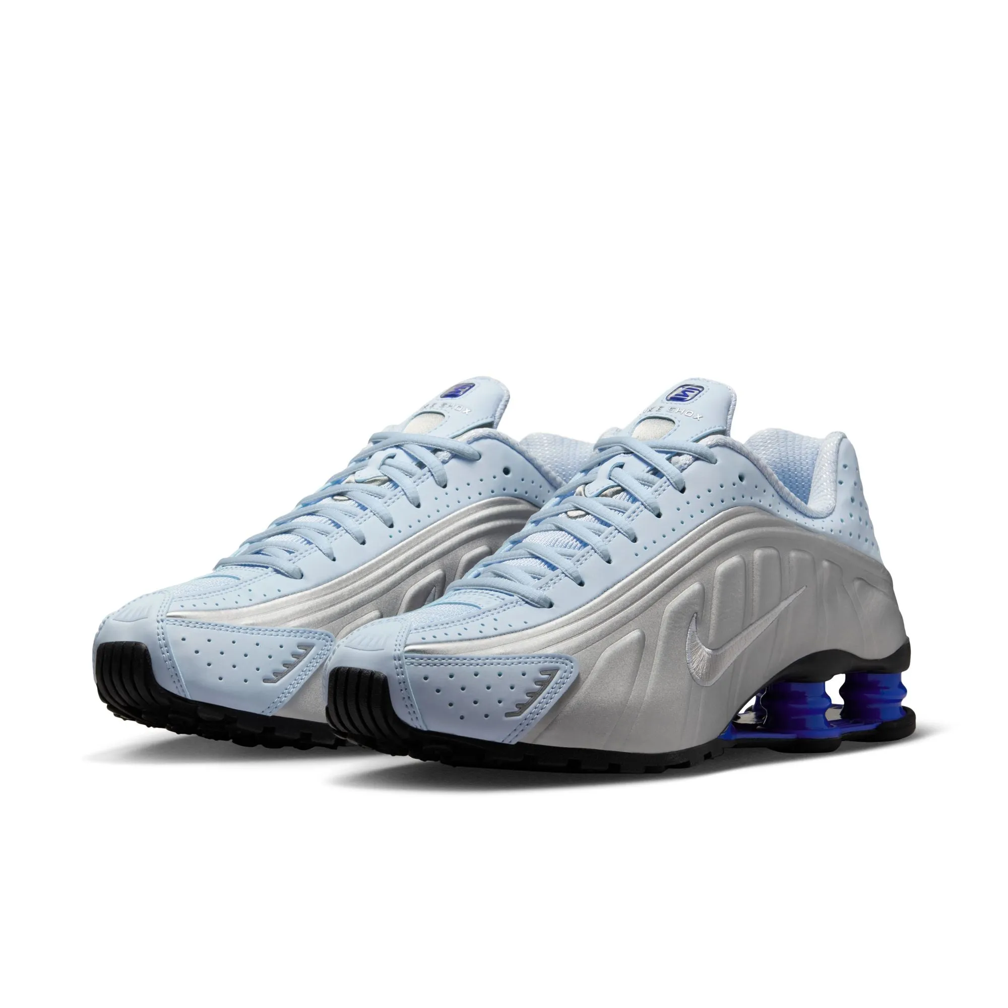 Wave Flow Nike Shox R4 Women's Shoes Color: Blue Tint/metallic Silver-racer Blue AR3565-402