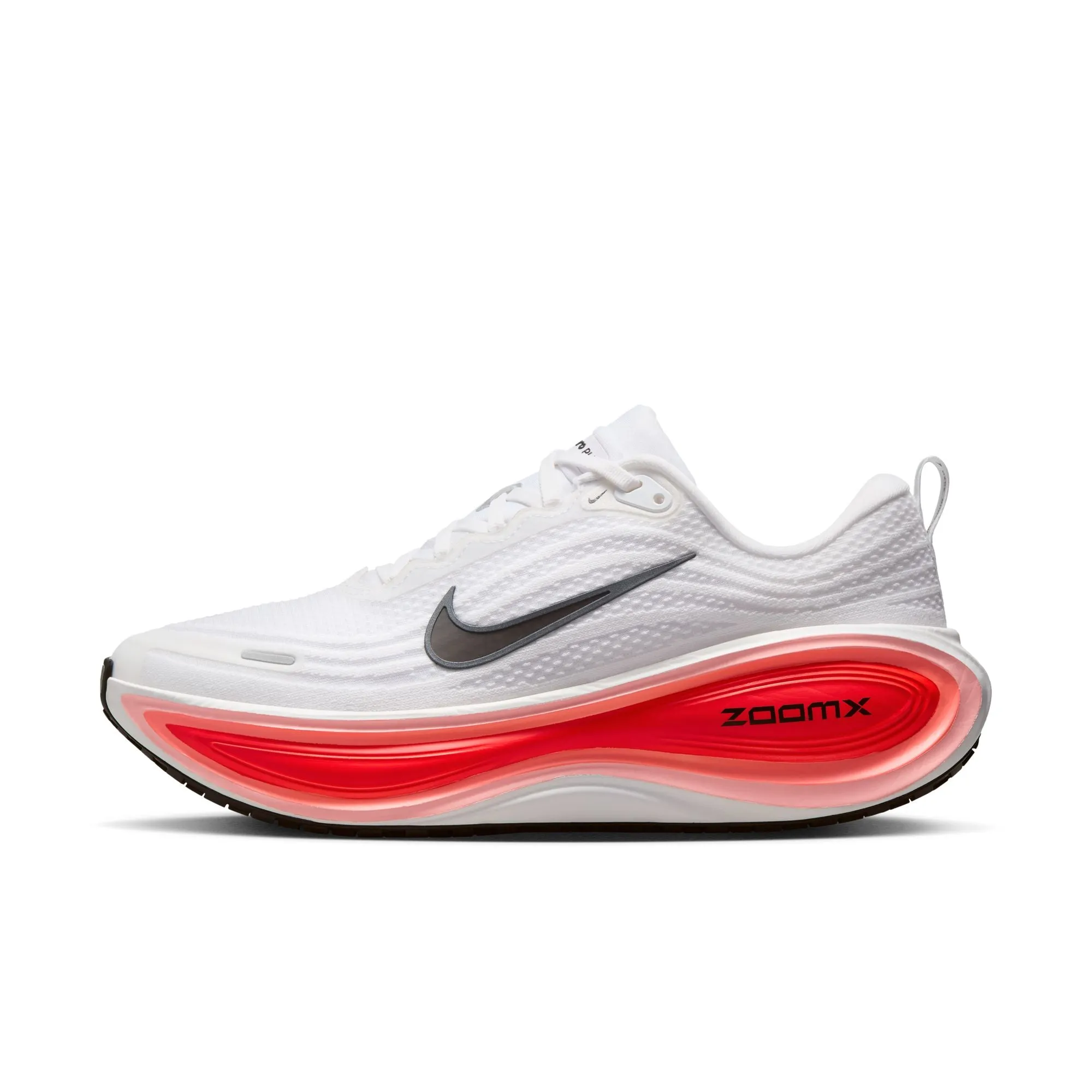Elastic Nike Vomero Plus Men's Road Running Shoes Color: White/black-bright Crimson Style: HV8150-100