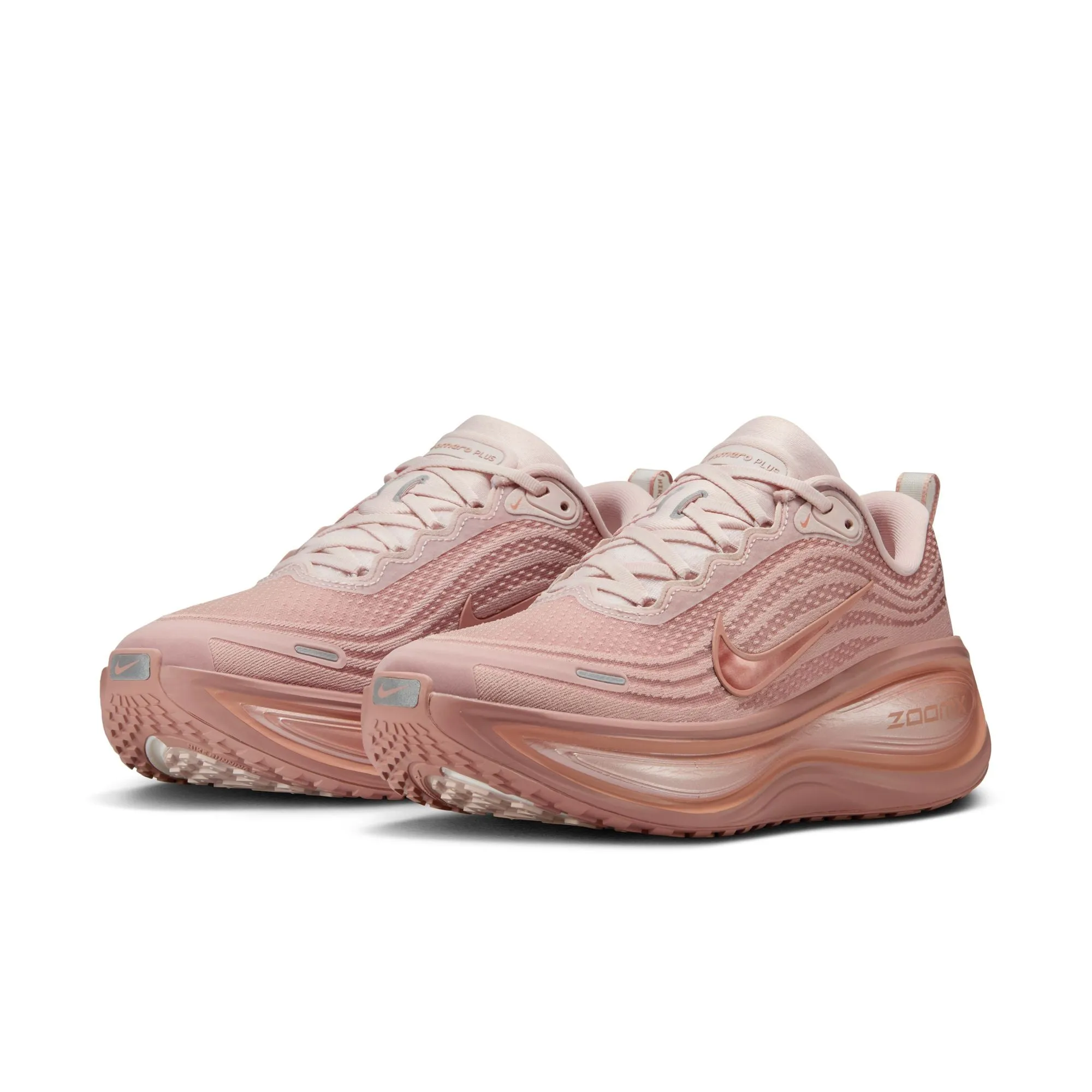 Nike Vomero Plus Women's Road Running Shoes Color: Particle Pink/mtlc Rose Gold-silt Red Style: HV8154-601 Performance
