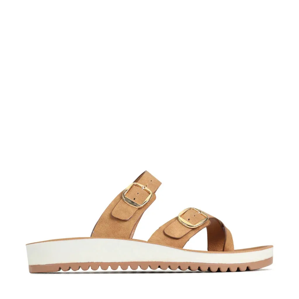 Foot-Friendly Shoes Slip Resistant Nins - Brandy