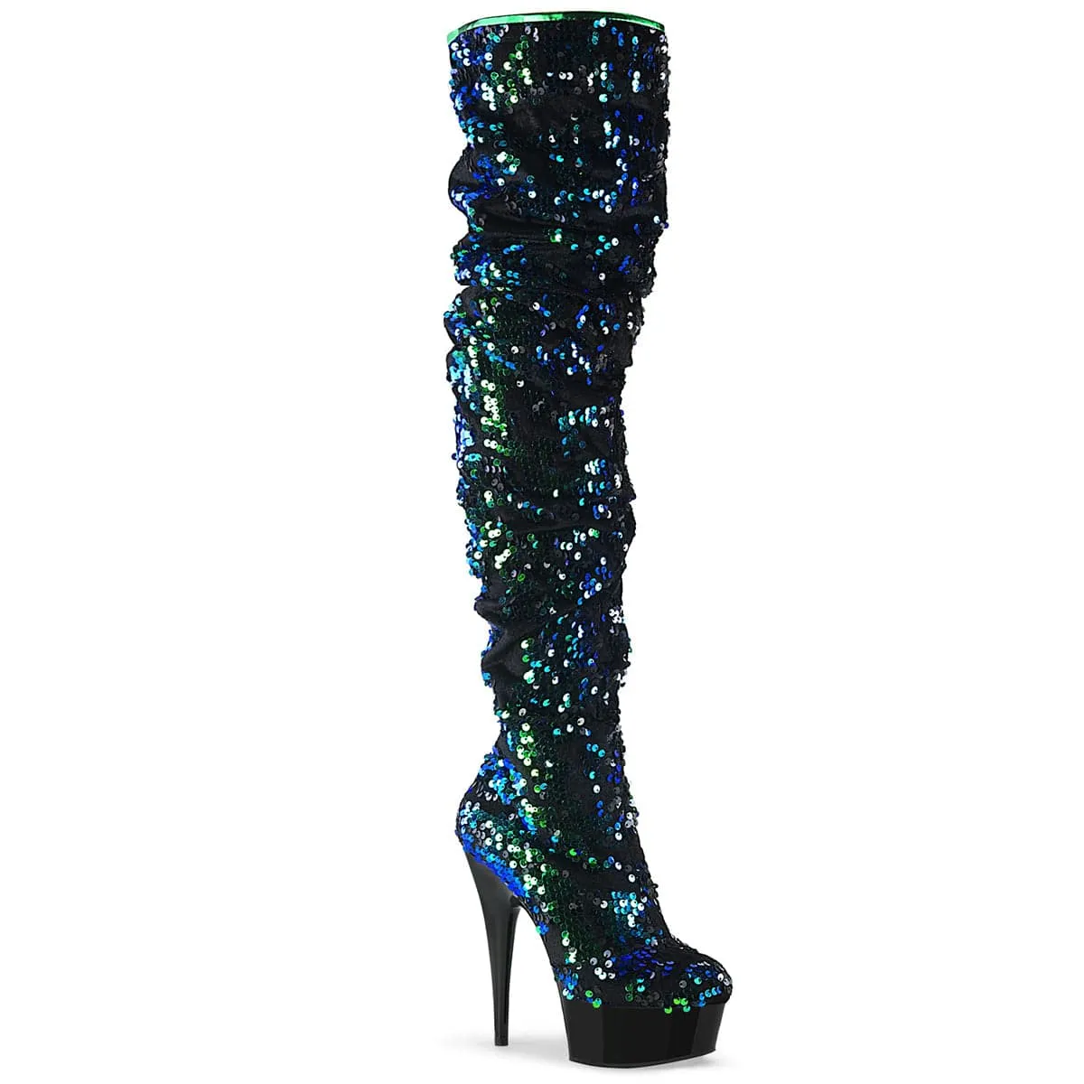 Desert Expedition Soft DELIGHT-3004 Green Iridescent Sequins/Black