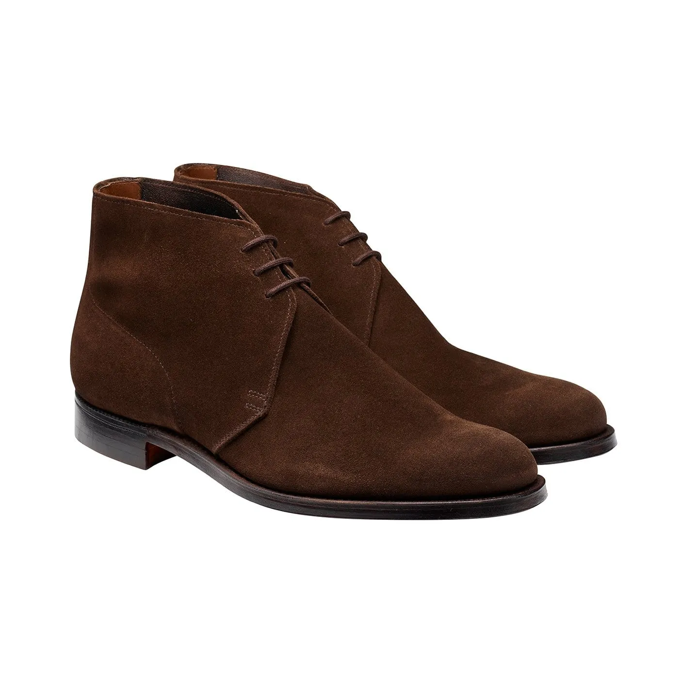 Minimalist Style Chukka Dark Brown Suede