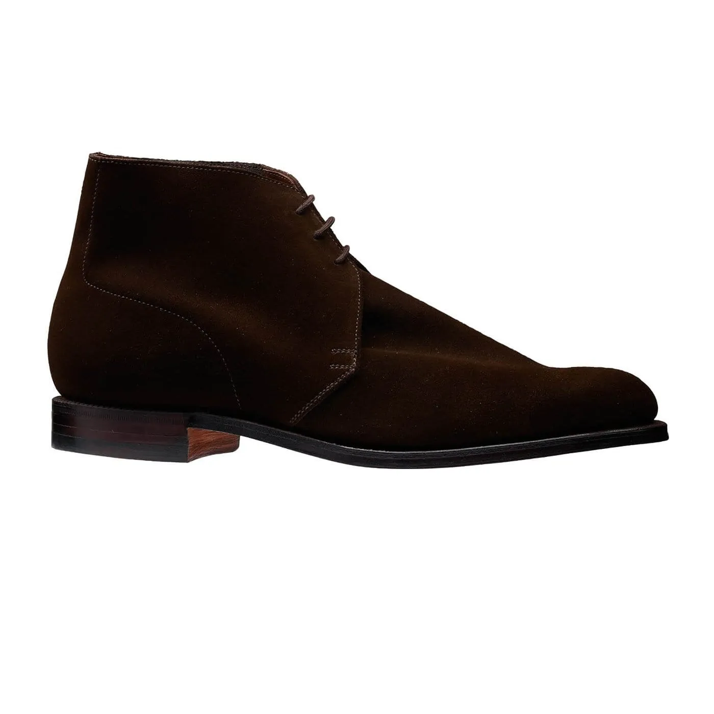 Textile Lining High-Quality Leather Chukka Dark Brown Suede