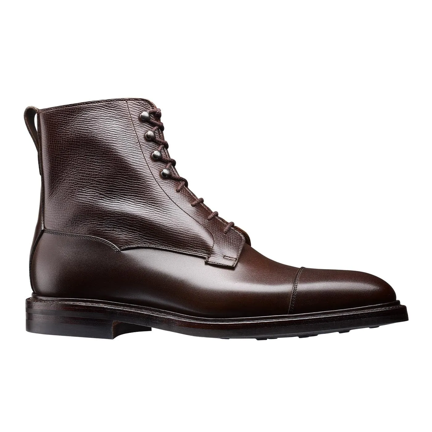 Perth Coffee Antique Calf & Dark Brown Willow Grain Boho Mood