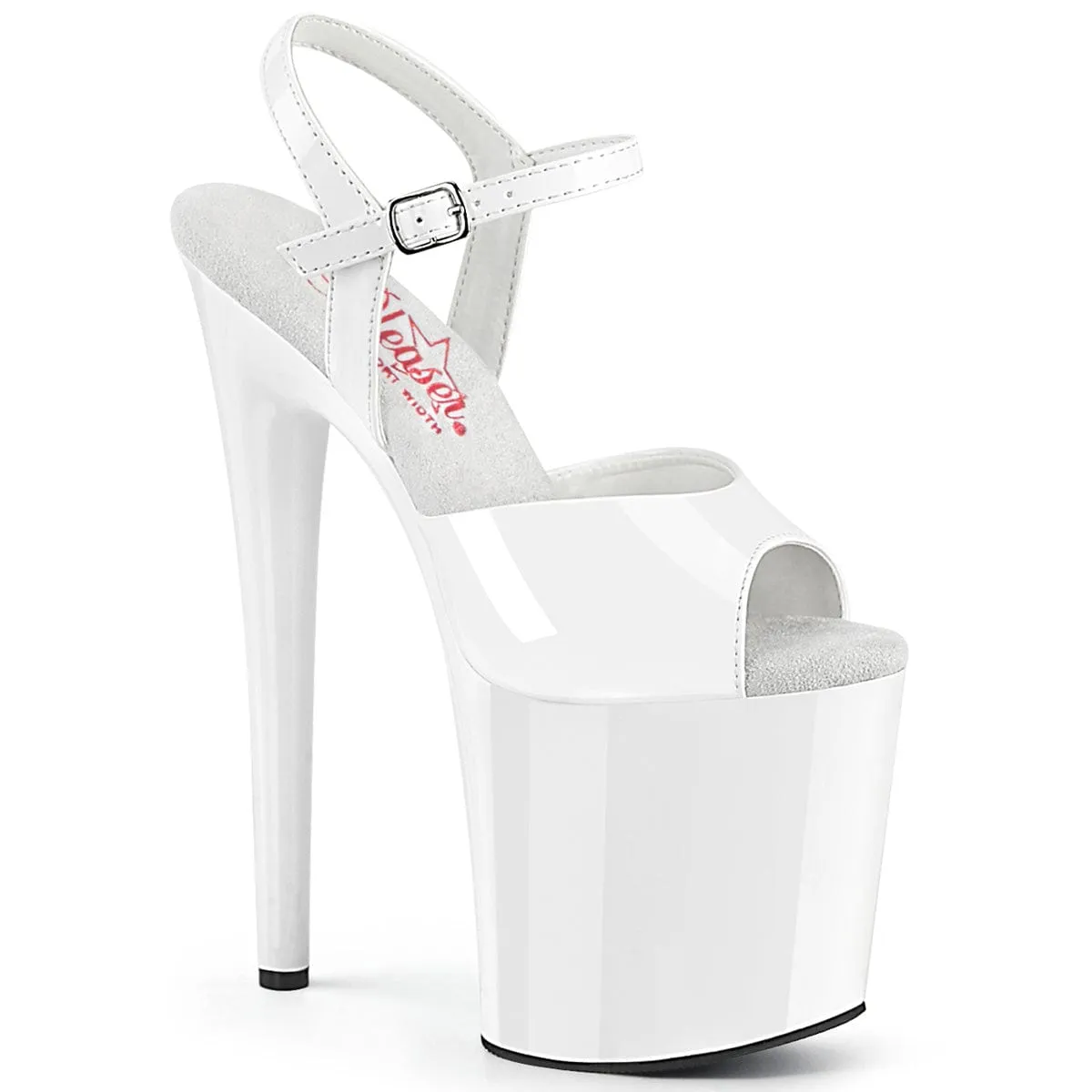 Fashionable And Functional Stylish Support NAUGHTY-809 White Patent/White